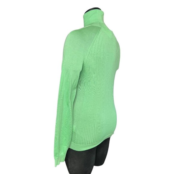 Hermes NWT Silk & Cashmere Women's Turtleneck Sweater Size EU 38 Color Absinthe - Picture 2 of 13